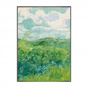 Hand-painted oil painting green harvest texture