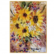 Sunflower hanging oil texture painting