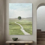 Hand-painted landscape exture hanging oil painting